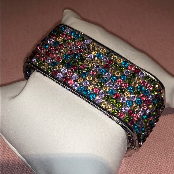 Colorful multicolored bling square bracelet - Picture 3 of 8